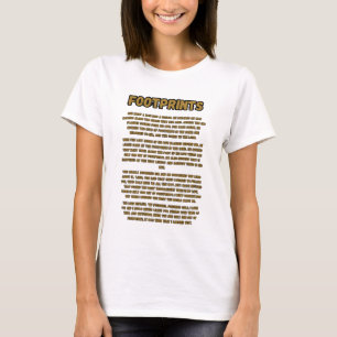 T-shirt Empreintes Dans La Prière Du Sable La Femme