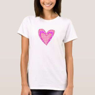 T-shirt Empreintes de pattes De Chiens Et Coeurs Roses