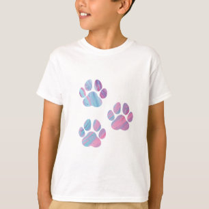 T-shirt Empreintes de pattes de chiens - Fils de peinture 