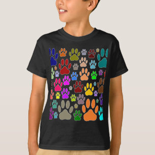 T-shirt Empreintes de pattes de chiens partout