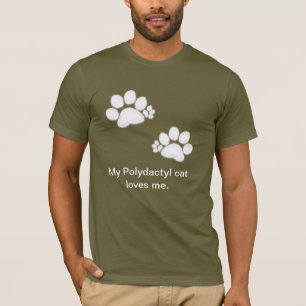 T-shirt - Empreintes de pattes polydactyles en bla