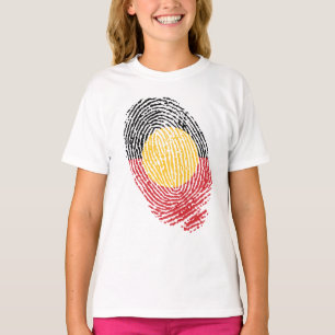 T-shirt empreintes digitales de l'Australie aborigène