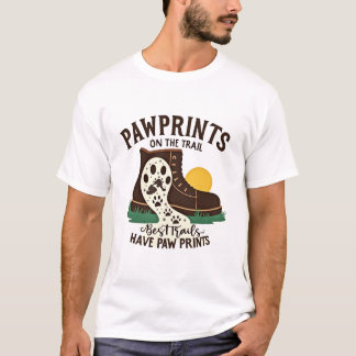 T-shirt Empreintes Sur Le Graphique Amoureux des chiens De
