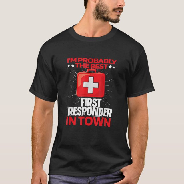 T-shirt Emt Aid Kit Ems Ambulance Police Paramètre First (Devant)