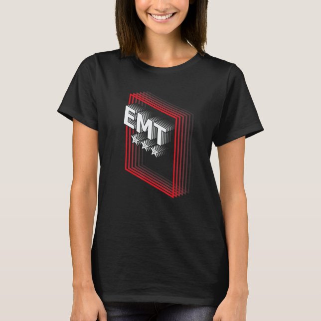 T-shirt EMT Job Title Appreciation Retro (Devant)