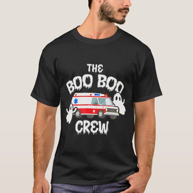 T-shirt EMT Paramedic EMS Boo Boo Crew Ambulance Ghost (Devant)