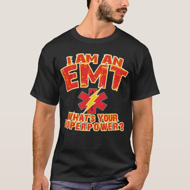 T-shirt EMT Star of Life (Devant)