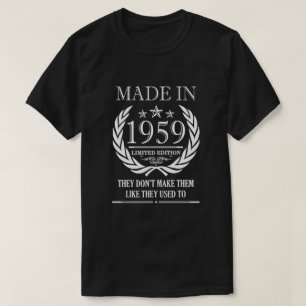 T-shirt En 1959 soixantième fête d'anniversaire faite