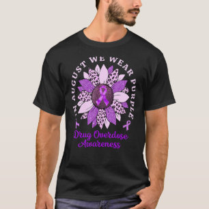 T-shirt En Août Nous Portons Violet Tournesol Drogue Overd
