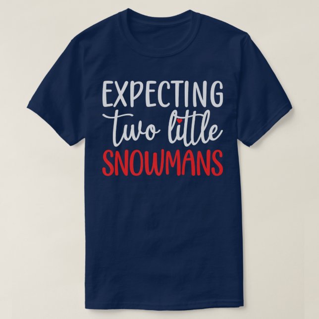T-shirt En attendant deux petits bonhommes de neige Noël G (Design devant)