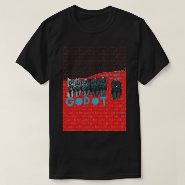 T-shirt En attente de GODOT - Samuel BECKETT (Design devant)