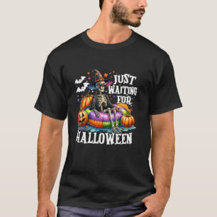 T-shirt En Attente De La Sorcière Halloween Skeleton Jack 