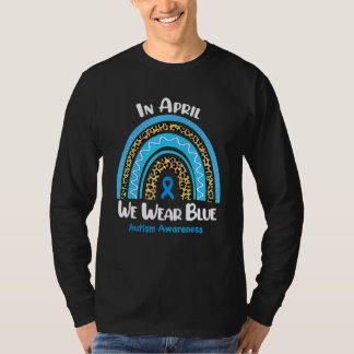 T-shirt En Avril Nous Portons Bleu Sensibilisation sur l'a
