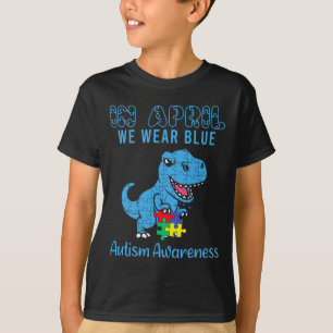 T-shirt En Avril Nous Portons Bleu Sensibilisation sur l'a