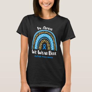 T-shirt En Avril Nous Portons Bleu Sensibilisation sur l'a