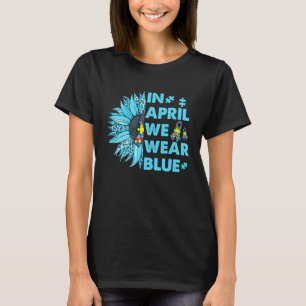 T-shirt En Avril Nous Portons Du Bleu Spécial Éducation Au