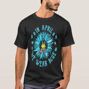 T-shirt En Avril Nous Portons Du Bleu Spécial Éducation Au