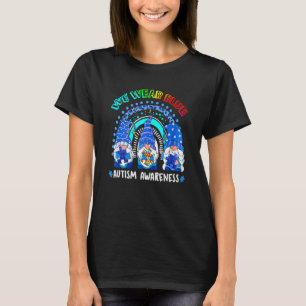 T-shirt En Avril Nous Portons Le Gnome Arc-en-ciel De Sens