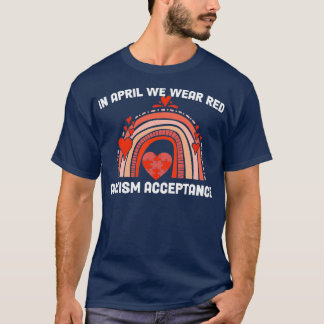 T-shirt En Avril Nous Portons Rouge Plutôt Autisme Les Gen