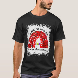 T-shirt En Avril Porter Rouge Plutôt Autisme-Acceptation