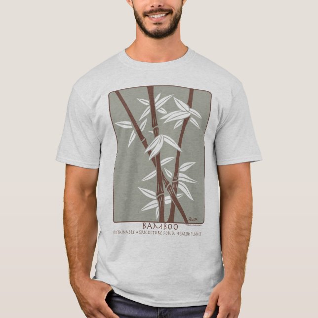 T-shirt en bambou viable d'impression (Devant)