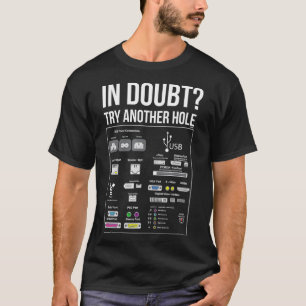 T-shirt En cas de doute essayez un autre trou Humour drôle