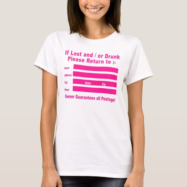 T-shirt En cas de perte et/ou d'épuisement Revenir à (Devant)