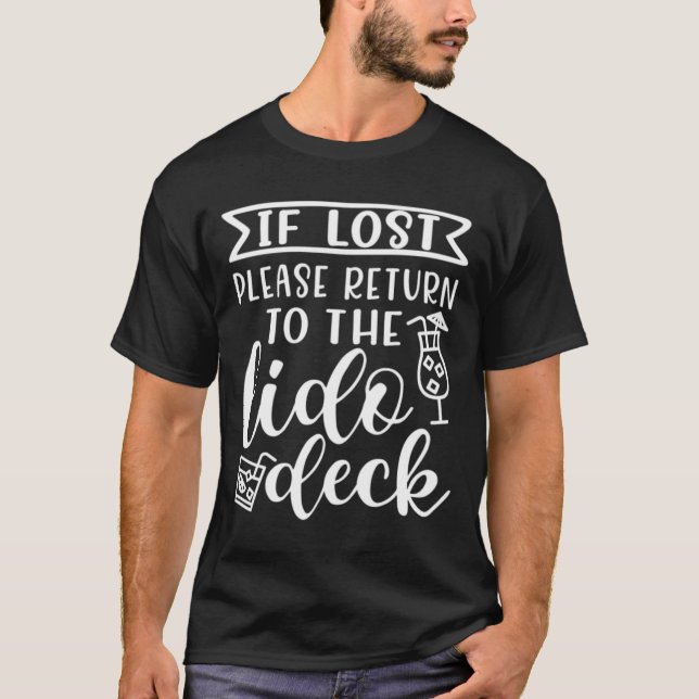 T-shirt En Cas De Perte Retour À Lido Deck Croisière Vacan (Devant)