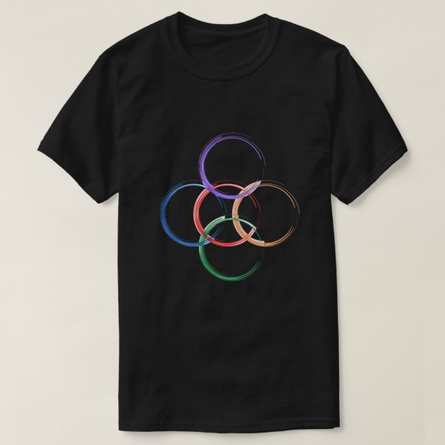 T-shirt en cercle coloré (Design devant)