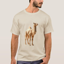 T-shirt en chameau géométrique