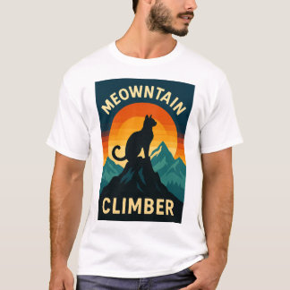 T-Shirt en Chat d'escalade - Aventure Rétro