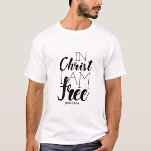 T-shirt En Christ je suis libre Ecriture promet liberté