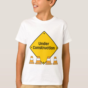 T-shirt En construction avec le cône