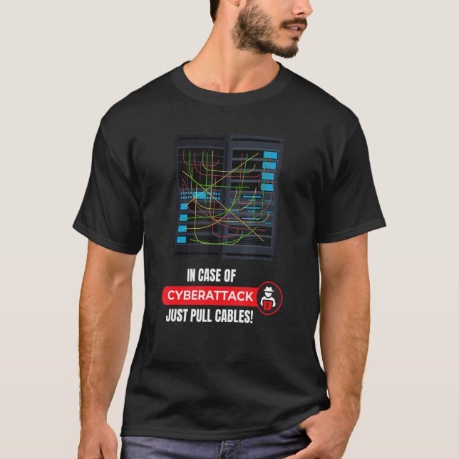 T-shirt En Coque De Cyberattaque I Hacker Code Hacking It  (Devant)