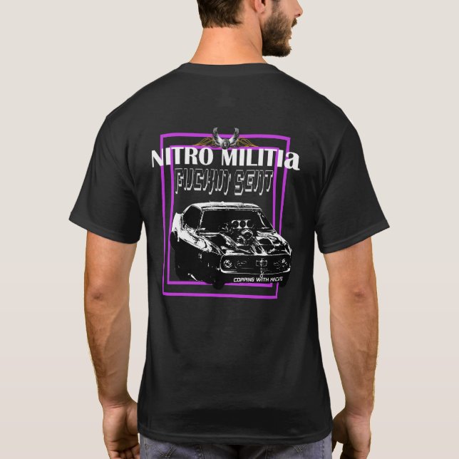 T-shirt en coton noir NITRO MILITIA #2 (Dos)