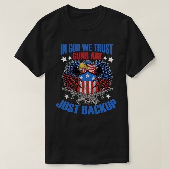T-shirt en dieu, nous avons confiance que les armes sont j (Design devant)