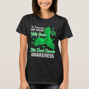 T-shirt En Février Nous Portons Kelly Green Bile Duct Canc