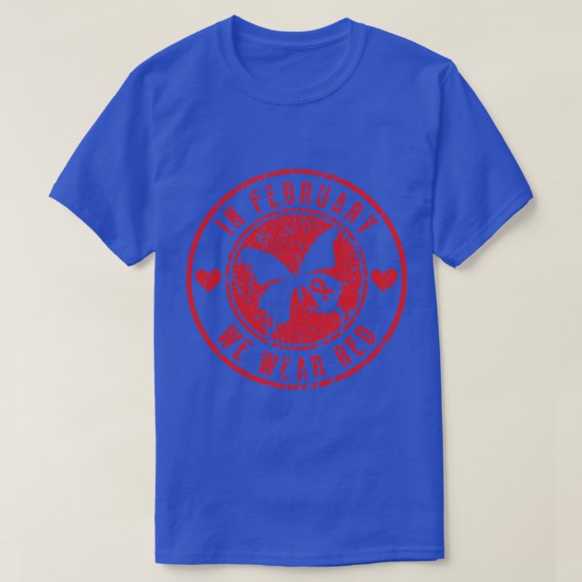 T-shirt En Février Nous Portons Rouge 4 (Design devant)