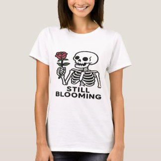 T-shirt En fleurs encore - Squelette mignonne avec design 