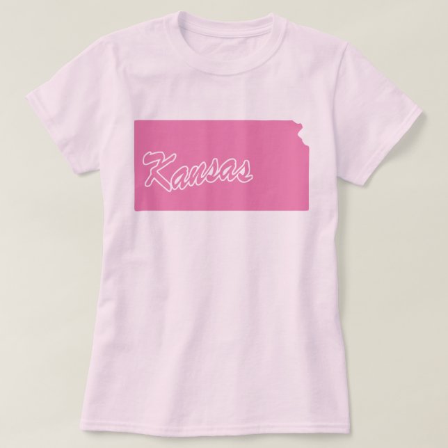T-shirt en forme de l'État du Kansas (Design devant)