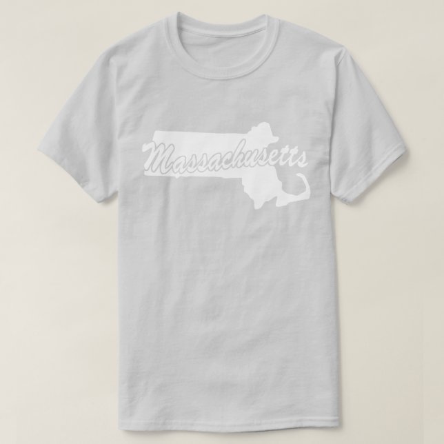 T-shirt en forme de l'État du Massachusetts (Design devant)
