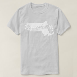 T-shirt En Forme État Du Massachusetts