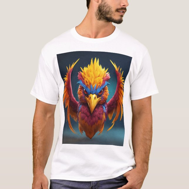 T-shirt en gras Phoenix" (Devant)