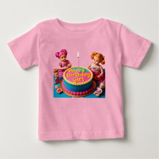 T-Shirt en Jersey Fin pour Bébé "Joyeux Anniversai