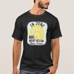 T-shirt En Juin, Nous Portons Du Ruban Jaune Sensibilisati