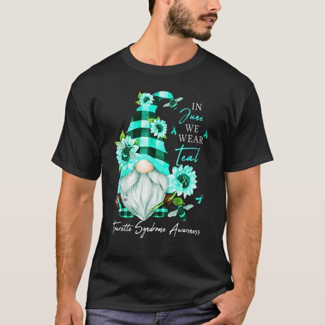 T-shirt En Juin, Nous Portons Turquoise Tourette Syndrome  (Devant)