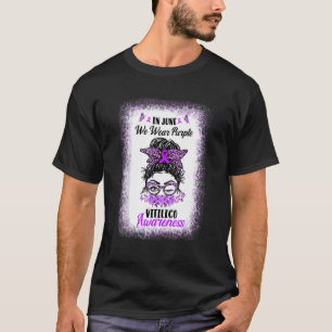 T-shirt En Juin Nous Portons Violet Messy Bun Vitiligo Lau