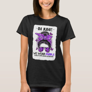 T-shirt En Juin, Nous Portons Violet World Elder Abuse Awa