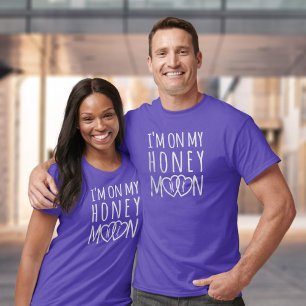 T-shirt 'En lune de miel mariée ou marié'