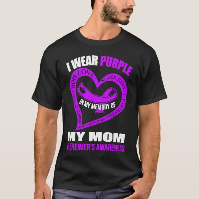 T-shirt En ma mémoire de ma mère ALZHEIMER'S AVEDEESS (Devant)